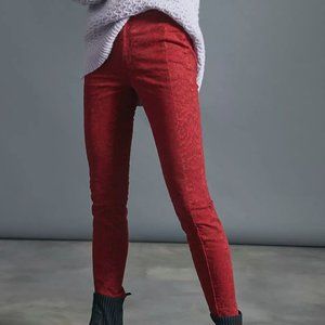 NEW Anthropologie Pilcro Flocked High Rise Skinny Jean Floral design Size 29